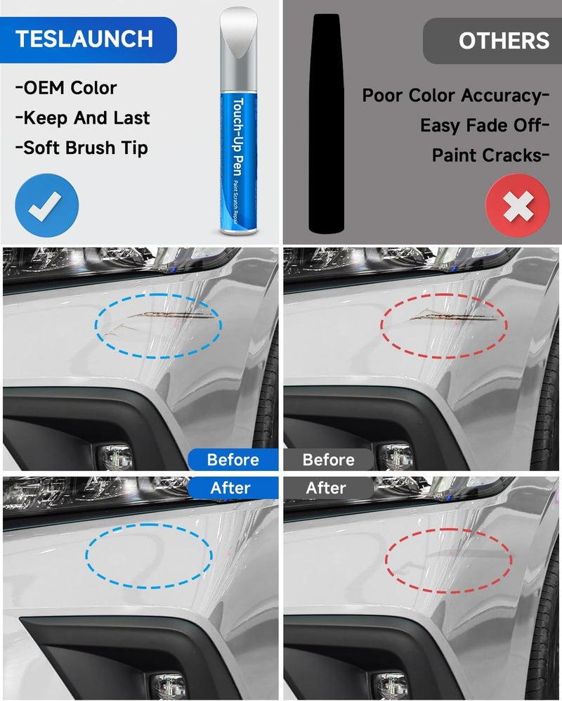 RSACET NH-603P White Diamond Pearl Touch Up Paint Compatible with Honda Exact Match Touch Up Paint Car Scratch Repair - Image 2